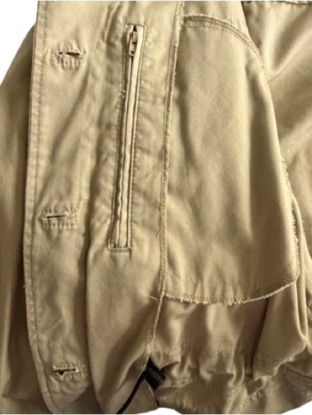 TravelSmith Women’s Khaki Cotton Safari Jacket Size L Bush Poplin Utility Cargo - Picture 6 of 8